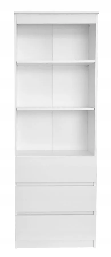 Biały minimalistyczny regał z szufladami W4-P69