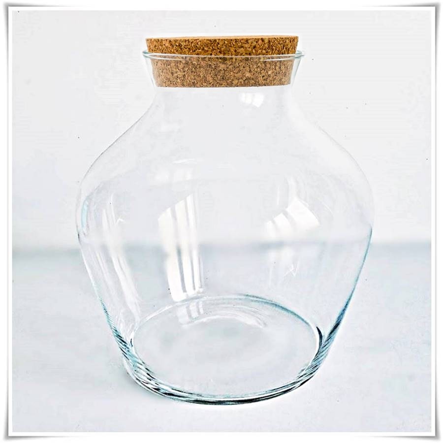 Szklany słoik dekoracyjny BALON H-25 cm z korkiem