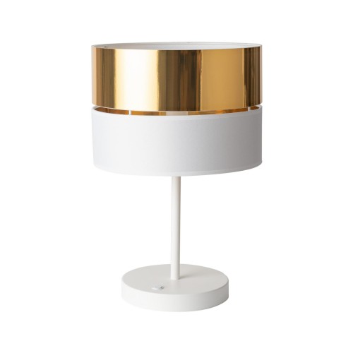 Hilton lampa stołowa 1-punktowa biała/złota 5073