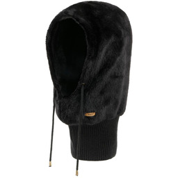 Szalik z Czapką Eliess Teddy Hood by Barts, czarny, One Size