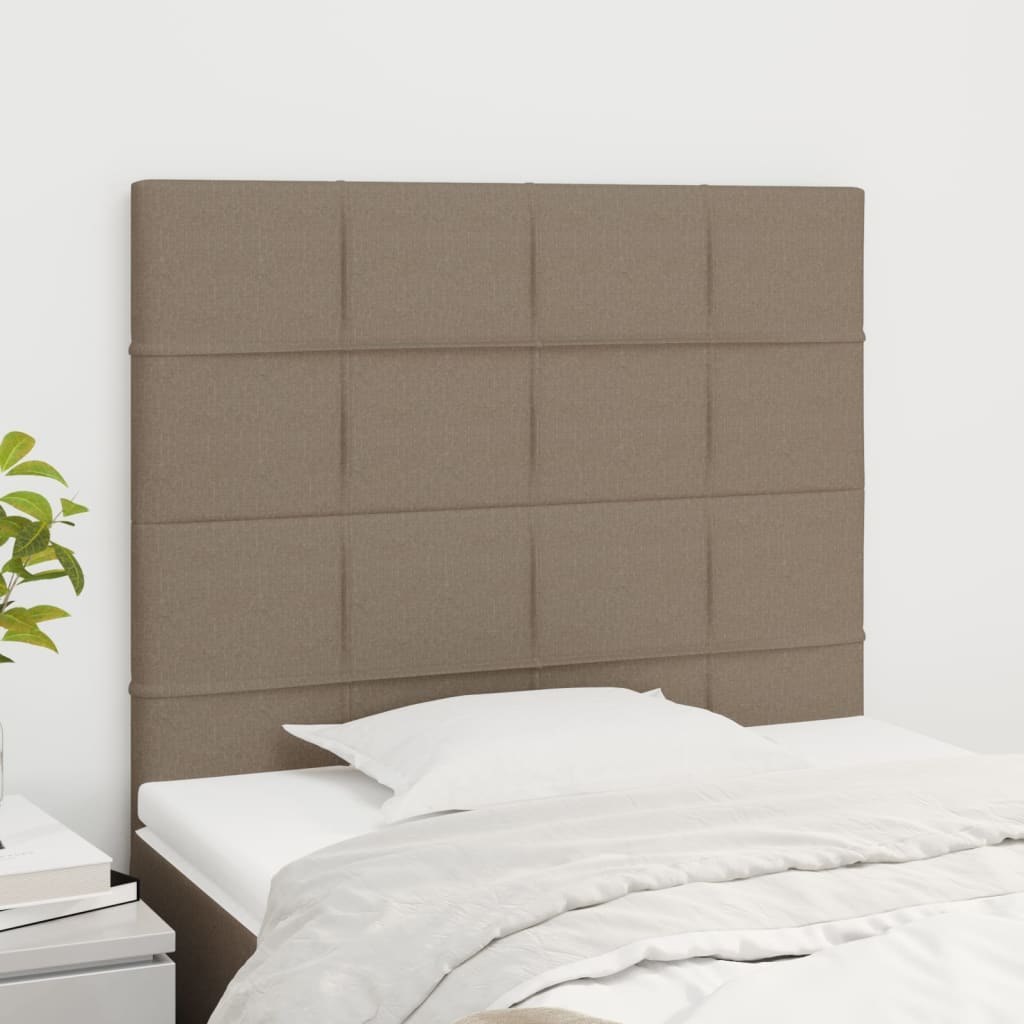 Lumarko Zagłówki do łóżka, 2 szt., taupe, 90x5x78/88 cm, tkanina