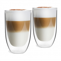 Vialli Design Amo 350 Ml 2 Szt Szklanki Do Latte Termiczne Z Podwójnymi Ściankami Szklane