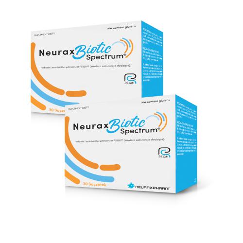 Zestaw 2x NeuraxBiotic Spectrum, 30 sasz. - szczepy bakteryjne rekomendowane w spektrum zaburzeń autystycznych