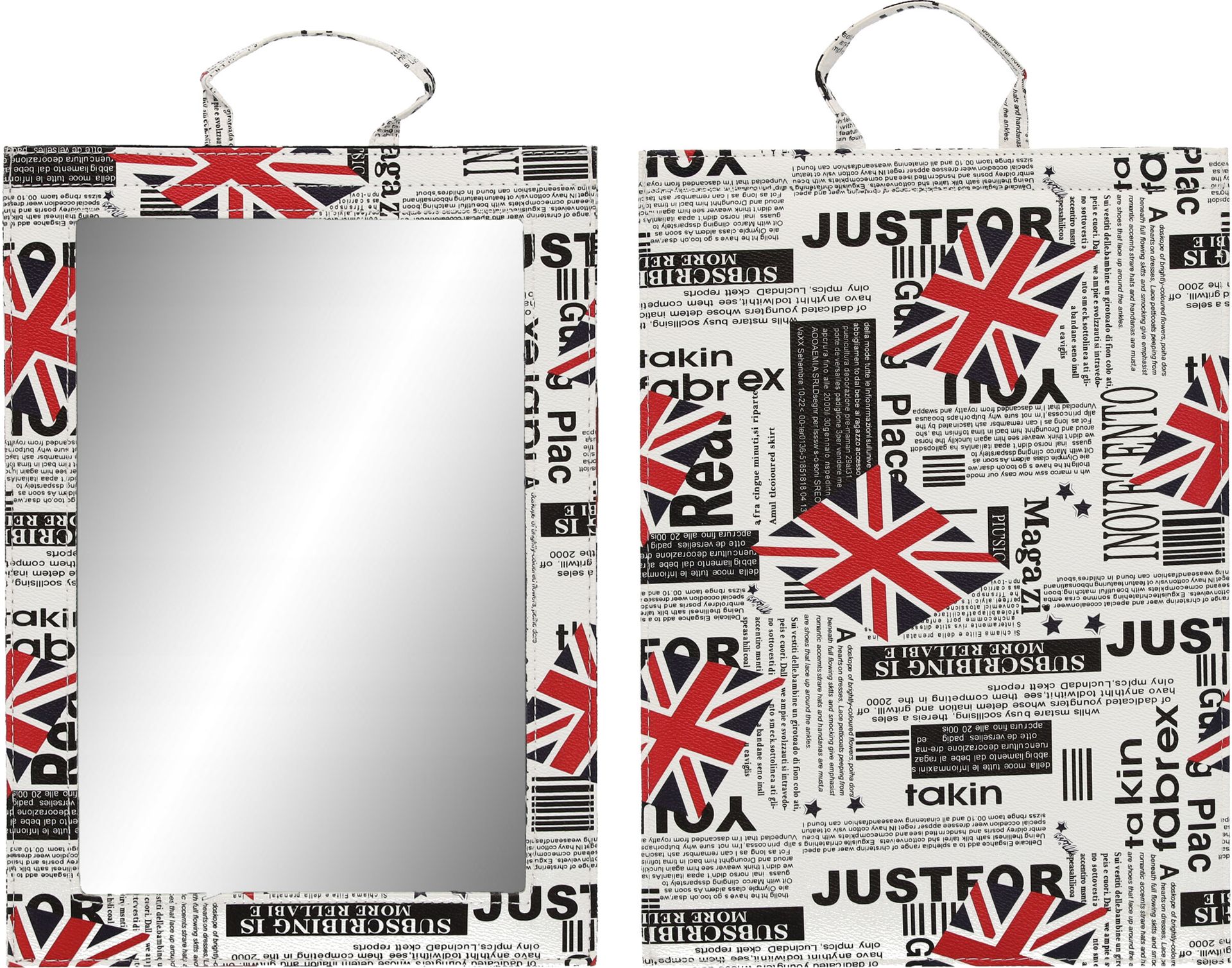 Lustro Q-32-SILVER lusterko fryzjerskie duże z rączką