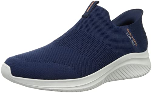 Skechers Męskie trampki 232450 NVY, granatowe dzianina/wykończenie, rozmiar 40, Granatowe wykończenie z dzianiny, 45.5 EU