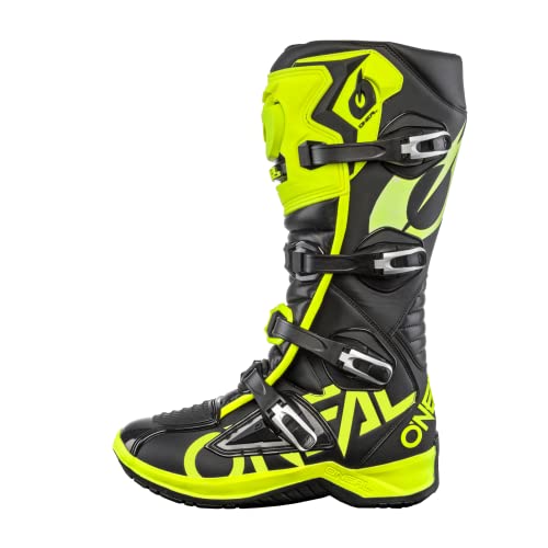 O'NEAL | Buty Motocross | Motocykl Enduro | Antypoślizgowa podeszwa dla maksymalnego uchwytu, ergonomiczna strefa pięty, perforowana podszewka | Bot RMX EU | Dorosły | Neonowo-żółty | Wielkosc 39