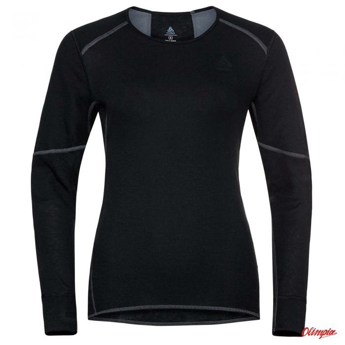 Koszulka termoaktywna damska Odlo BL TOP crew neck l/s ACTIVE X-WARM ECO 159221/15000