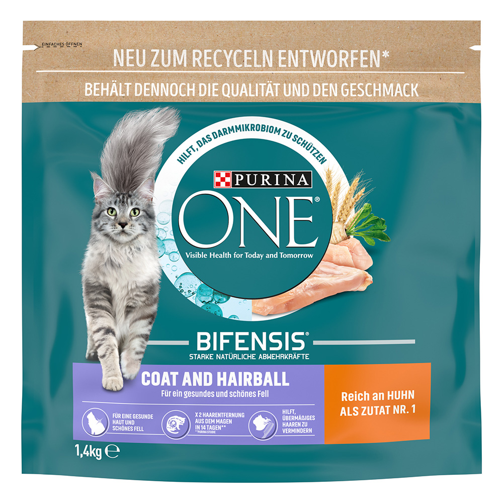 Purina ONE Coat & Hairball - 6 x 1,4 kg