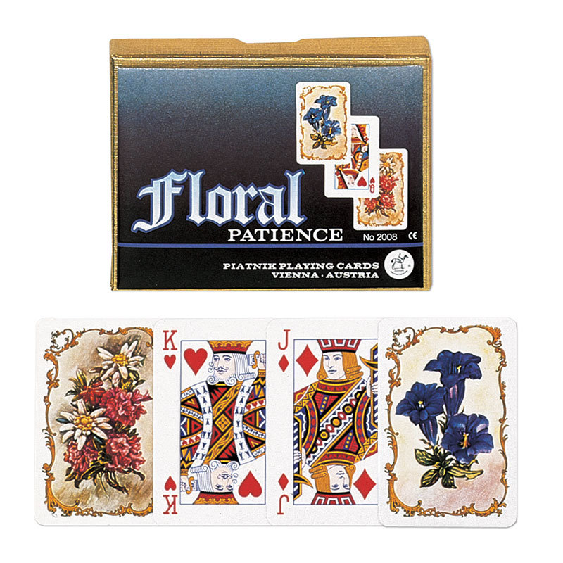 Piatnik Karty do gry 2 talie pasjansowe Kwiaty