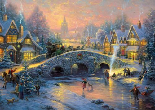 Schmidt Spiele Puzzle 1000 el. THOMAS KINKADE Duch Bożego Narodzenia SHP017