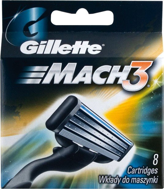Gillette Mach3 Ostrza wymienne do maszynki do golenia dla mężczyzn 8 sztuk