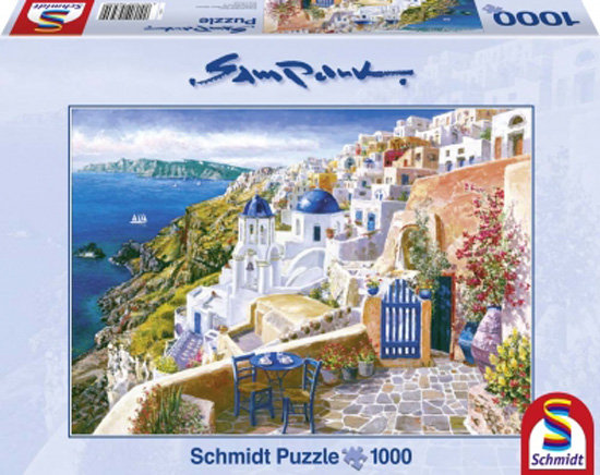 Schmidt Spiele Spiele, puzzle Widok z Santorini