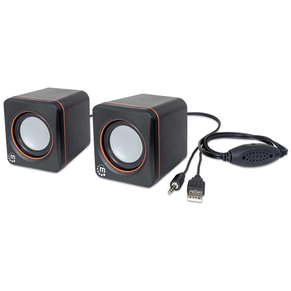 Głośniki Komputerowe Manhattan 2.0 Jack 3.5mm / USB 2x3W Seria 2600