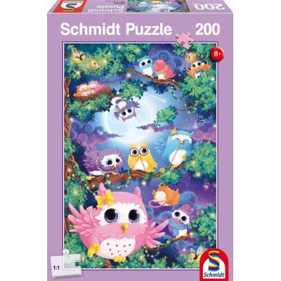 Schmidt Spiele Puzzle 200 el. W lesie pełnym sów 105570
