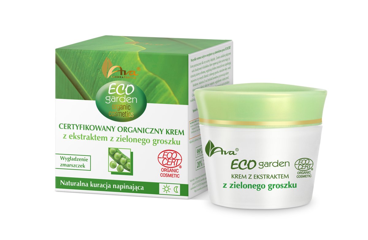 Ava Labolatorium Eco Garden - CERTYFIKOWANY ORGANICZNY KREM Z EKSTRAKTEM Z ZIELONEGO GROSZKU 50 ML