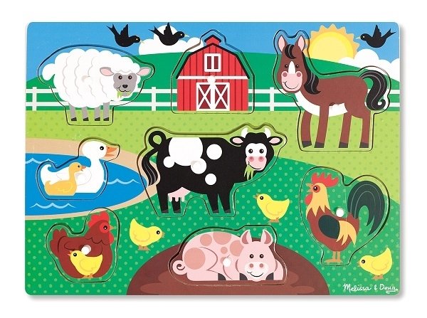 Melissa & Doug Puzzle drewniane Zwierzęta z farmy