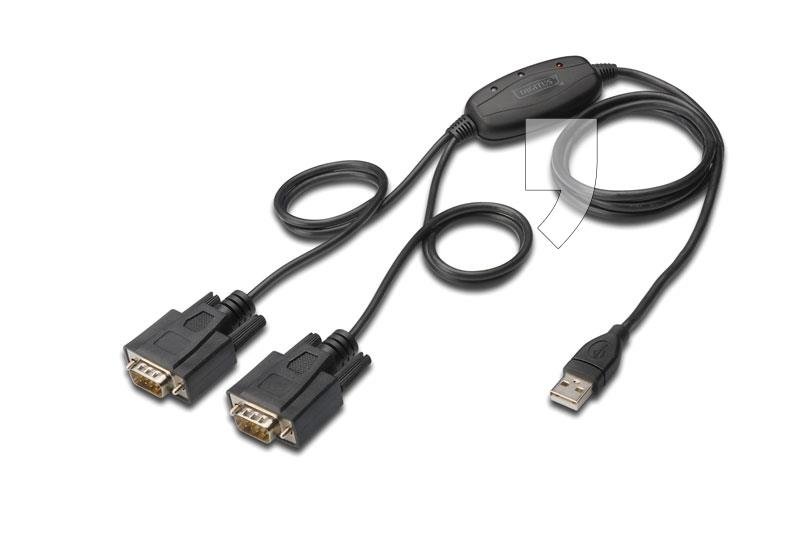 Digitus Kabel adapter USB 2.0 do 2xRS232 COM Chipset FTDI FT2232H KKDGKPBU0070