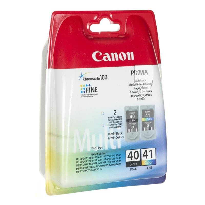 Toner Canon PG40/CL-41 16,9ml oryginalny 0615B036) Czarna/Czerwona/Niebieska/Żółta