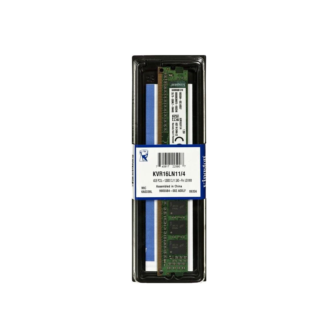 DIMM 4GB PC12800 DDR3/KVR16LN11/4 KINGSTON