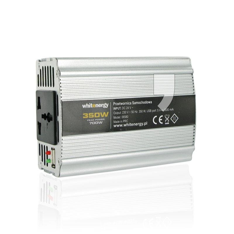 4World PRZETWORNICA SAMOCHODOWA DC 24V-AC 230V 350W Z USB 06580 ZAS4WOPRZ0014