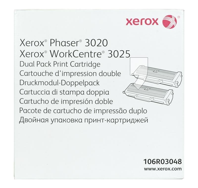 Toner XEROX 106R03048, czarny, 1500 str., 2 szt.