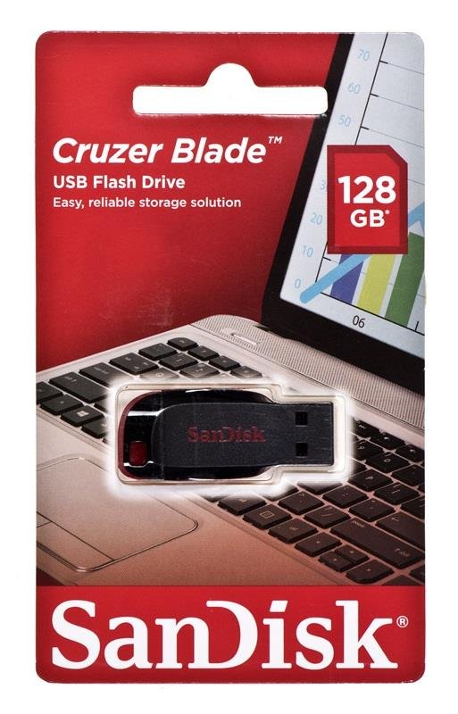 SANDISK Cruzer Blade SDCZ50-128G-B35, 128 GB, USB 2.0