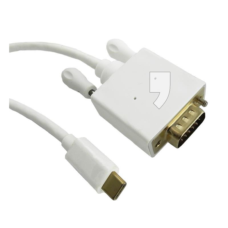 Qoltec Kabel DisplayPort Alternate mode | USB 3.1 typC męski VGA męski | 1080p | 1m (50418)