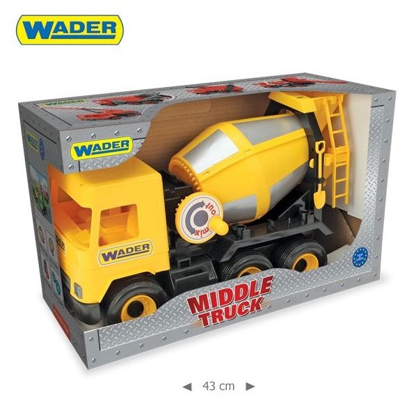 Wader Middle Truck Betoniarka żółta w kartonie