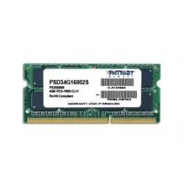 SODIMM DDR3 PATRIOT, 4 GB, 1600 MHz, 11 CL
