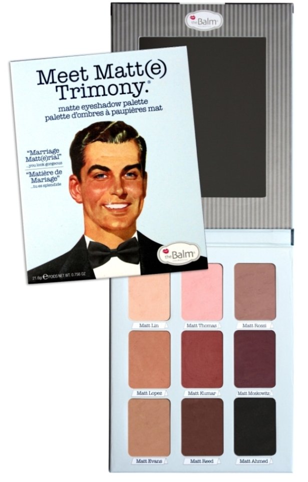 The Balm Meet Matt(e) Trimony | Paleta 9 matowych cieni do powiek z lusterkiem 21,6g