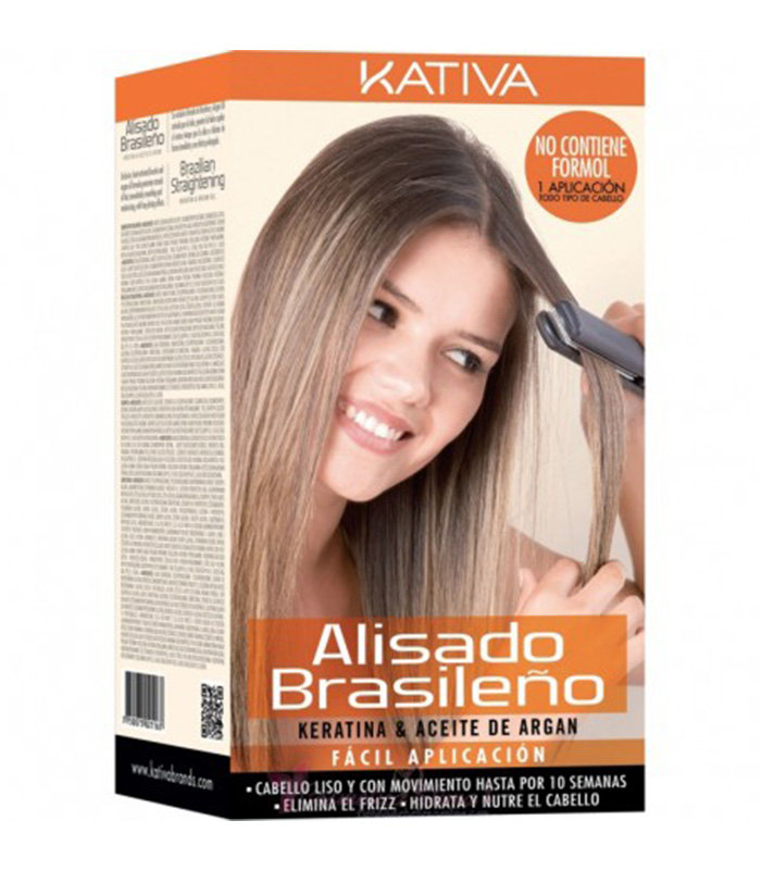 Kativa Brazilian Straightening zestaw keratynowy z arganem do wygładzania i prostowania włosów 145ml