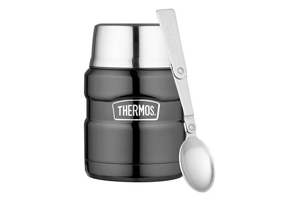 Thermos Termos obiadowy z łyżką, King, grafitowy, 470 ml