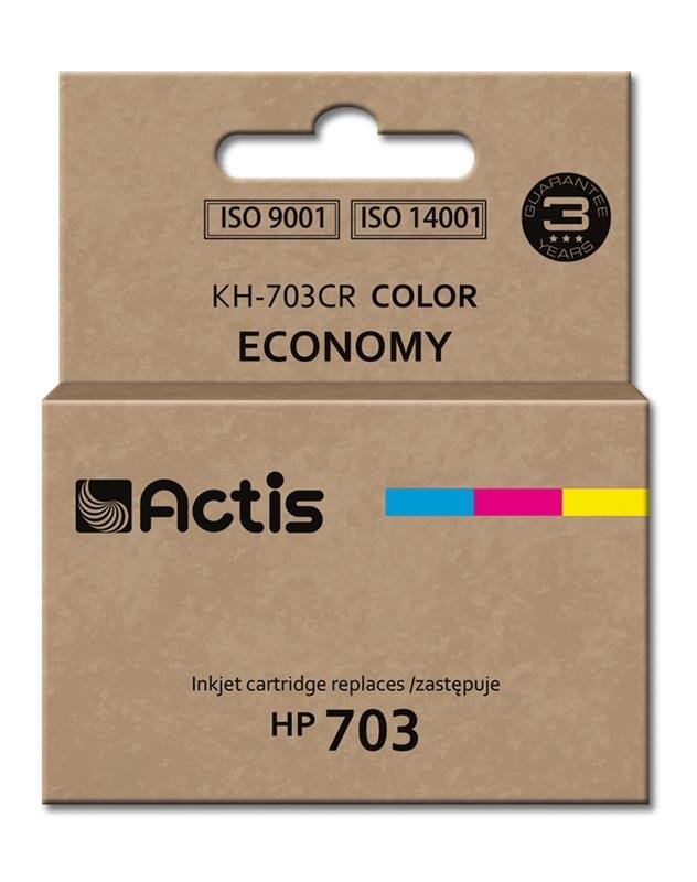 Tusz ACTIS KH-703CR Standard, błękitny, purpurowy, żółty, 12 ml, 703 CD888AE