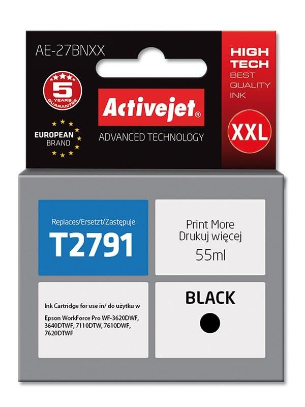 ActiveJet Tusz AE-27BNXX (do drukarki Epson, zamiennik 27XXL T2791 supreme 55ml czarny Chip) EXPACJAEP0266