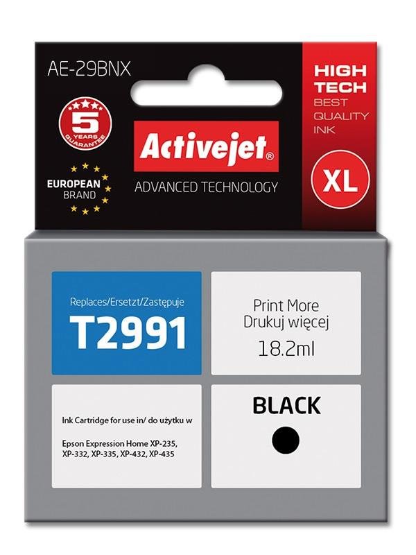 ActiveJet Tusz AE-29BNX (do drukarki Epson, zamiennik 29XL T2991 supreme 18,2ml czarny Chip) EXPACJAEP0270