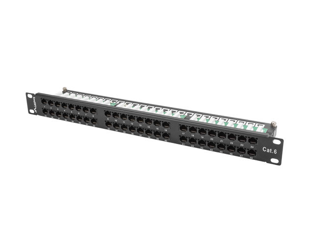 Patch panel 48x port 1U LANBERG do szafy RACK 19