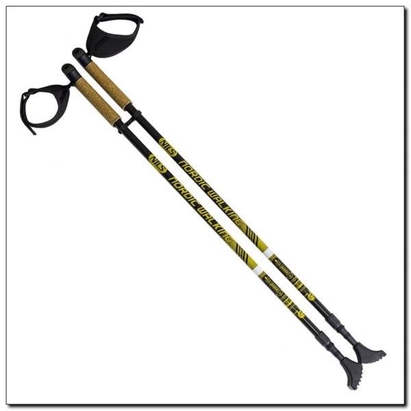 NILS Extreme, Kije Nordic Walking, żółty, 82-140 cm