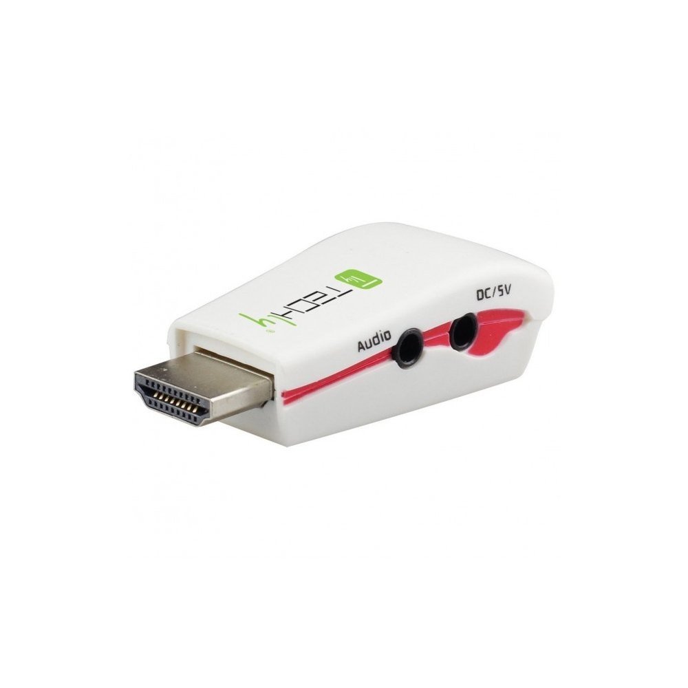 Techly Adapter HDMI na VGA M/F z audio, wersja mini, biały 022236