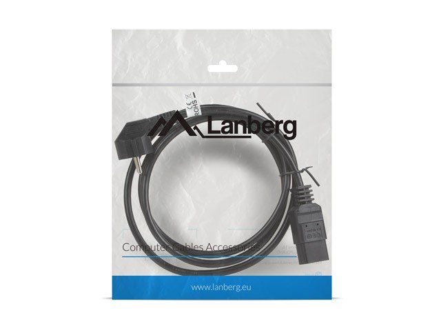 LANBERG LANBERG Kabel zasilający CEE 7/7 IEC 320 C19 16A VDE 1.8M czarny (CA-C19C-10CC-0018-BK)