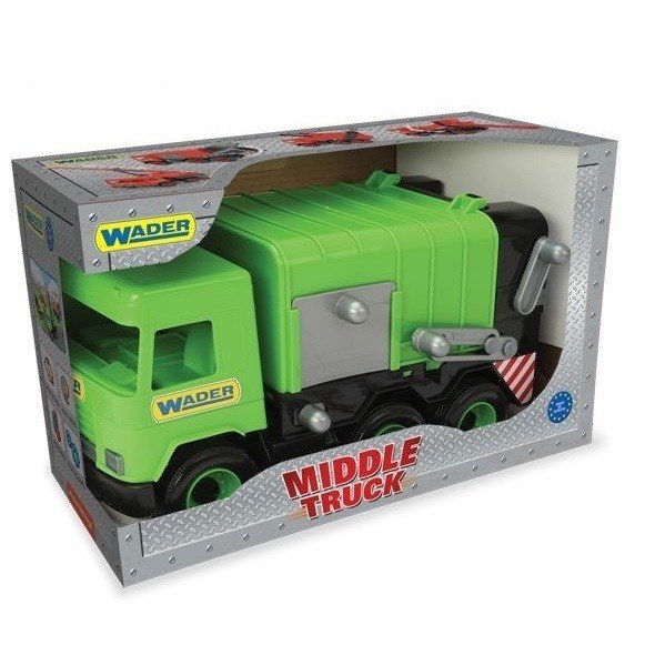 Wader WOŹNIAK Middle Truck śmieciarka zielona w kartonie