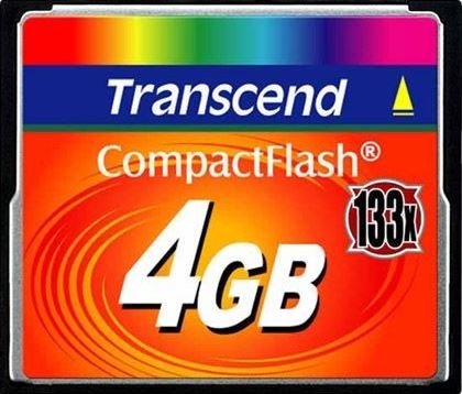 TRANSCEND TS4GCF133 Transcend karta pamięci Compact Flash 4GB High Speed 133x