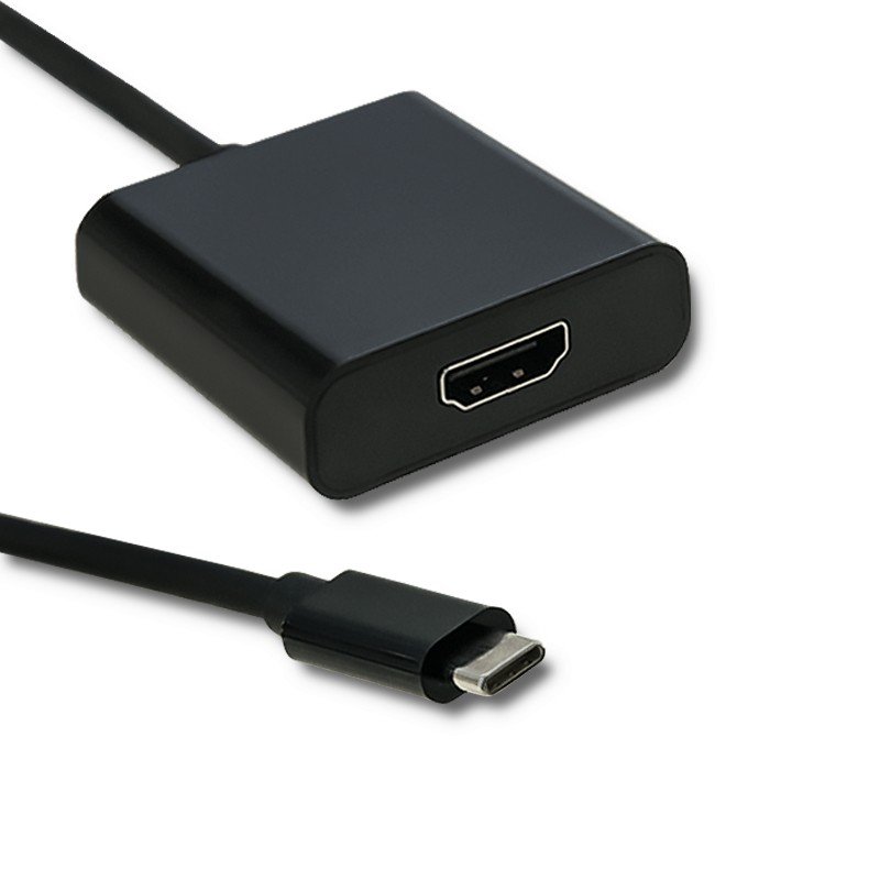 Qoltec Adapter USB typ C męski | HDMI A żeński | 4K | 23cm (50375)