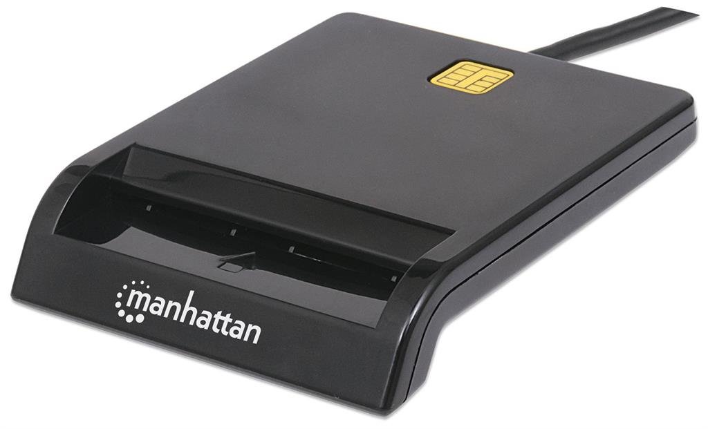 Manhattan Czytnik kart Smart USB zewnętrzny stykowy (102049)