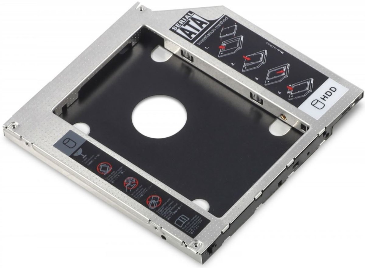 Digitus Ramka montażowa SSD/HDD do napędu CD/DVD/Blu-ray SATA na SATA III 9,5mm (DA-71108)