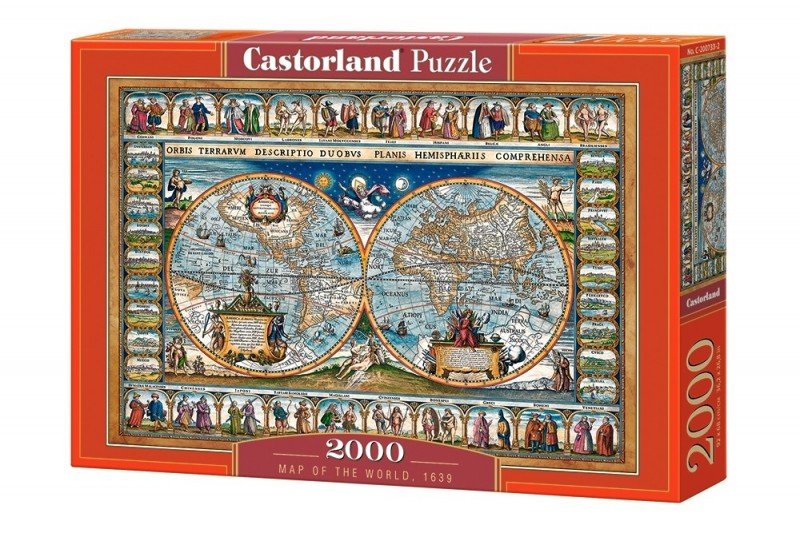 Castorland Puzzle 2000 elementów. Map of the World, 1639