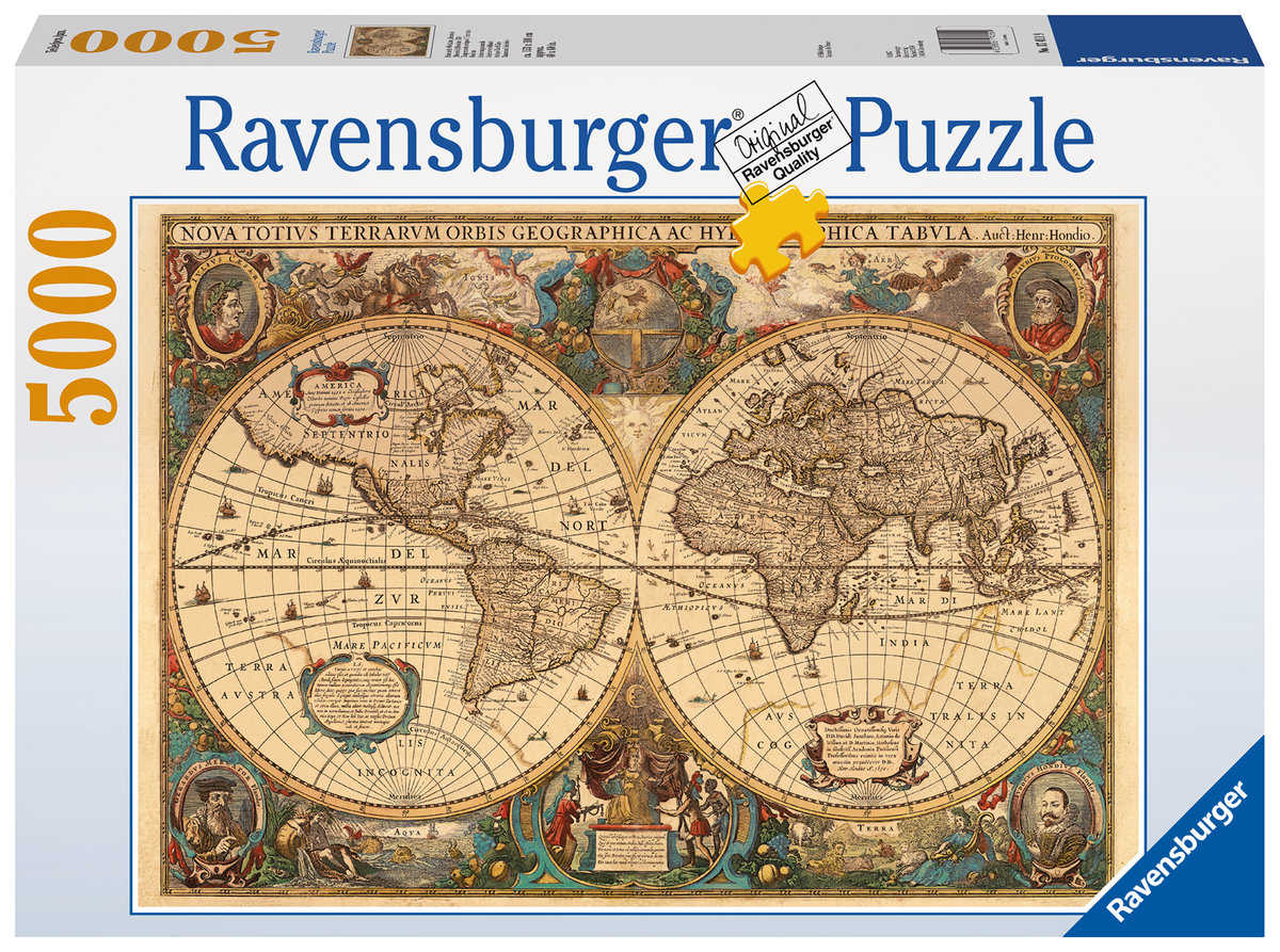 Фото - Пазли й мозаїки Ravensburger Puzzle 5000 elementów Dawna mapa świata 