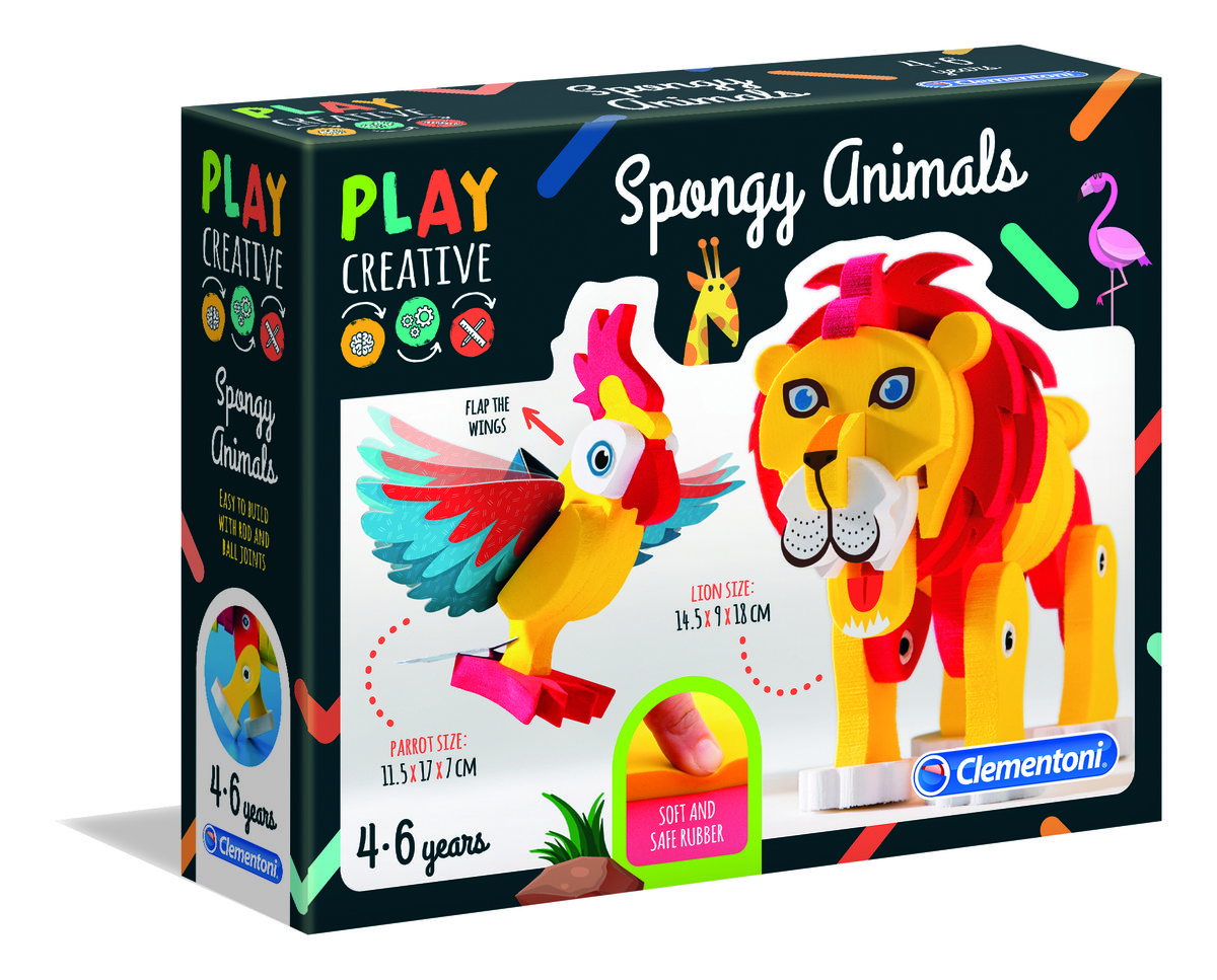 Clementoni Play Creative, zestaw kreatywny Miękkie Zwierzątka, 15284