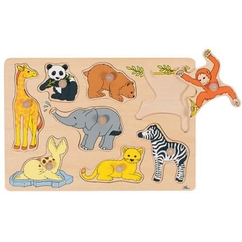 Goki Puzzle Zwierzęta, drewniane 57906