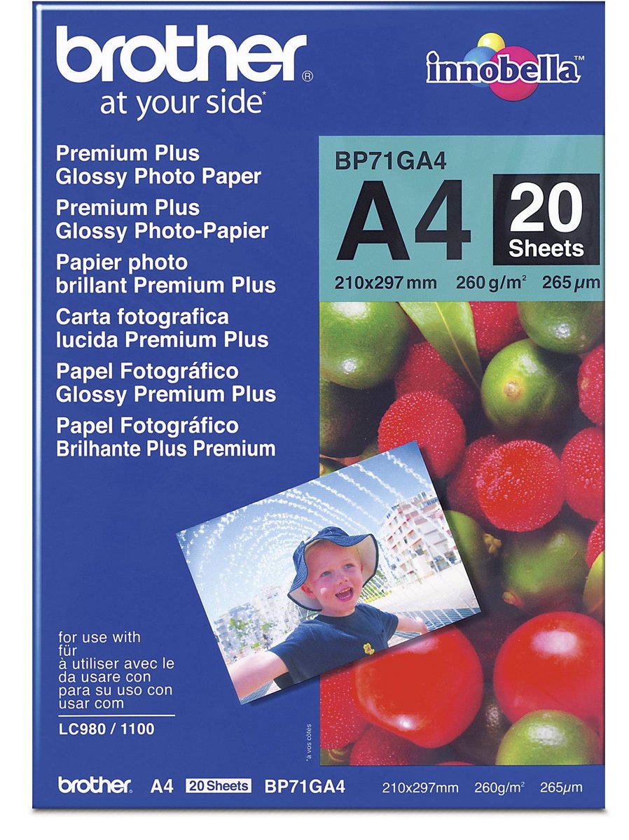 Brother Papier Innobella 260g A4 Błyszczący Innobella 260g A4 Błyszczący