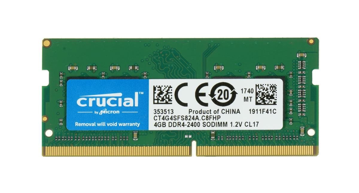 Pamięć SODIMM DDR4 CRUCIAL CT4G4SFS824A, 4 GB, 2400 MHz, CL17